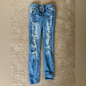 Hot Kiss Ripped Denim Skinny Jeans